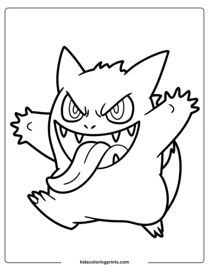 Gengar Pokemon Coloring Page