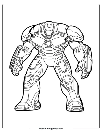 Iron Man Hulkbuster Coloring Page