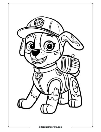 Marshall Paw Patrol Coloring Page