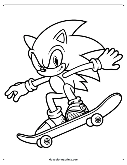 Movie Sonic Coloring Page