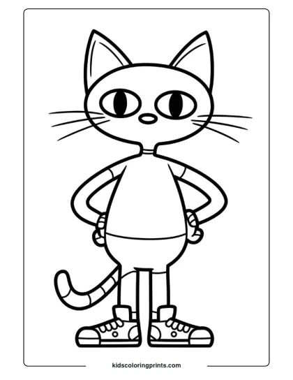Pete The Cat Coloring Page