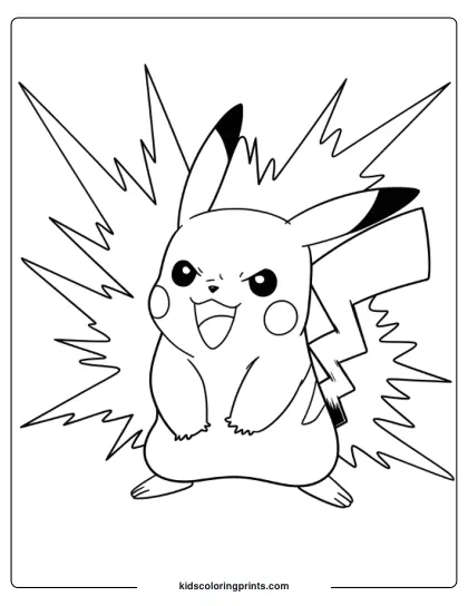 Pokemon Coloring Page Pikachu