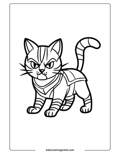 Warrior Cat Coloring Page